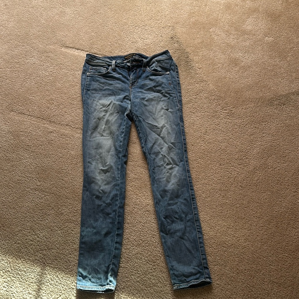 Womens Genetic Denim Blue Skinny Jeans Size 28